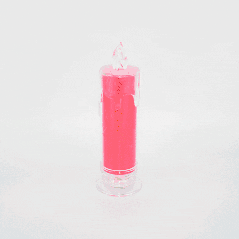 8438 Red LED Flameless Candles Battery Operated Pillar Candles Flickering Realistic Decorative Lamp Votive Transparent Flameless Ornament Tea Party Decorations for Hotel, Scene,Home Decor, Restaurant, Diwali Decoration Candle Crystal Lamp (1 Pc)