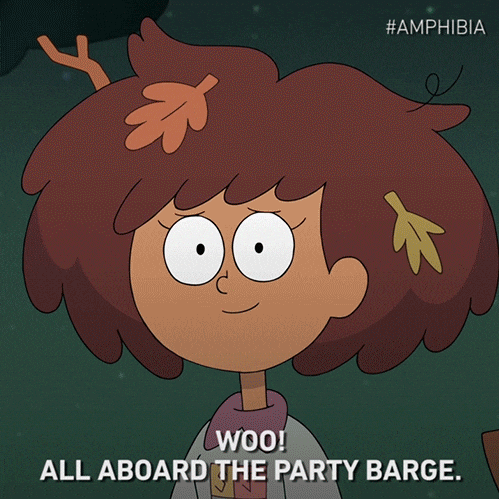 “Woo! All aboard the Party Barge!”