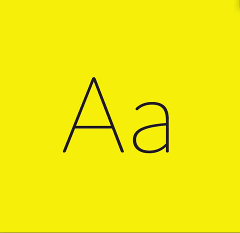 typography of the letter A