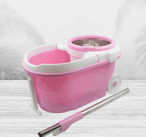 4105 Mop with Bucket For Floor Cleaning With Steel Spin /Mop for Floor Cleaning / Floor Cleaner Mop / Spin Mop / Magic Mop / Mop Stick / Spin Mop Set with Bucket/ Household Office Cleaning Tool Mop