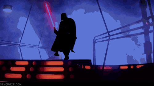 Darth Vader bailando de felicidad porque estará presente en el nuevo evento de Star Wars en Fortnite.- Blog Hola Telcel 