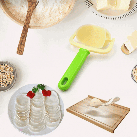 2886  Plastic Round Roll Forming Cutter Cake Ball Tongs and Molds, Puri Cutter, Roller Machine for Baking Tools (1 Pc Mix Color)