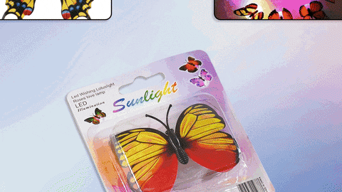6278 The Butterfly 3D Night Lamp Comes with 3D Illusion Design Suitable for Drawing Room, Lobby.