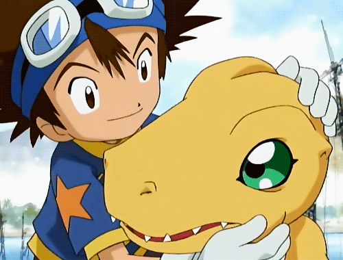 Agumon y Taichi Yagami en sus aventuras en 'Digimon' que celebra 25 años.- Blog Hola Telcel.