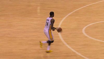 Sports GIF » Blog Archive » Paul George 360 Windmill Dunk GIF