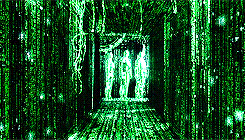 ambiente virtual do filme Matrix