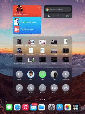 ipados 15 widgets on iPad
