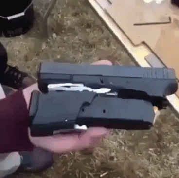 Foldable Handgun in funny gifs