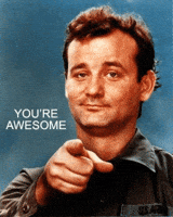 Bill Murray pointing: you're awesome