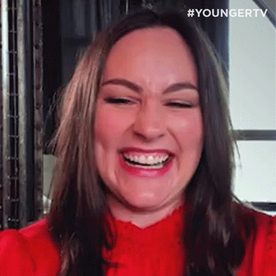 Happy Giggling GIF by YoungerTV