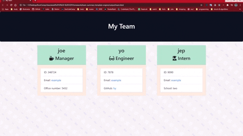 GitHub - smoneo/team-summary-template-engine: A Node CLI that takes in ...