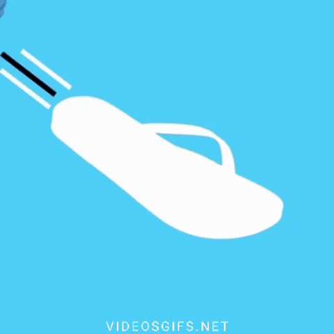 Flying flip flops in gifgame gifs