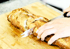 food knife bread cutting loaf
