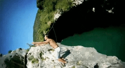 cliff gif jumping giphy animated gifs