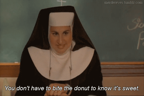 sweet donut nun sister act bite the donut