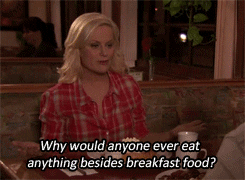 parks and recreation breakfast amy poehler hungry leslie knope