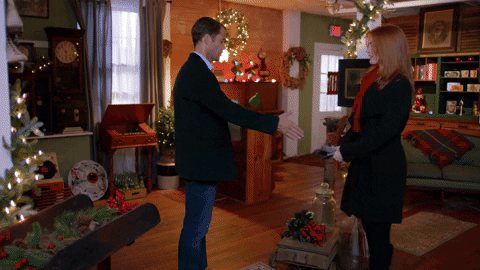 Alicia Witt Handshake GIF by Hallmark Movies & Mysteries - Find & Share on GIPHY