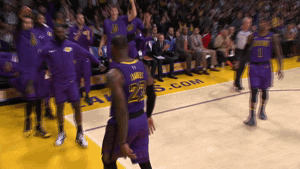 High Five Lebron James GIF by NBA