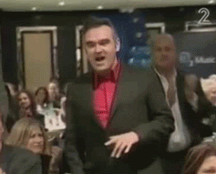 Image result for morrissey cheering gif