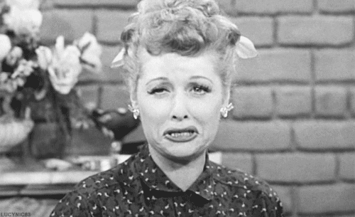 Image result for i love lucy crying gif