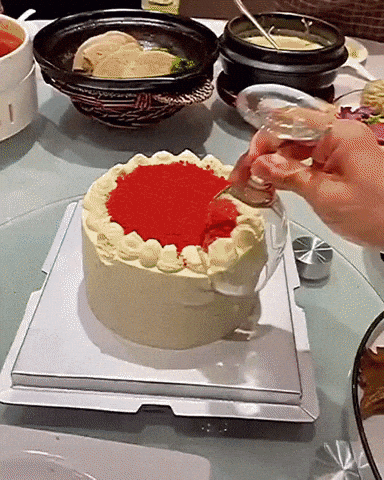 Cake cheers in funny gifs
