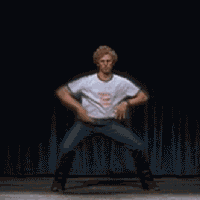 Napoleon Dynamite dancing like when a podcast finally names itself