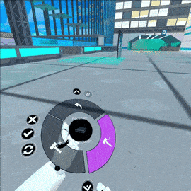 a virtual reality game seen through a VR headset