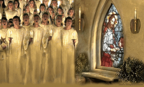 Image result for choir of angels singing gif