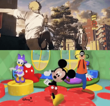 Mickey Mouse Dance in CSM Opening - Movie References in Chainsaw Man