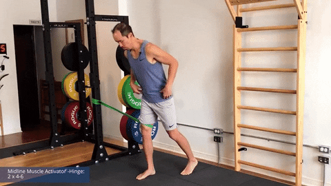itb syndrome exercises - midline muscle activator hinge