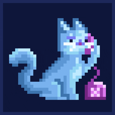 Pixel art of cats