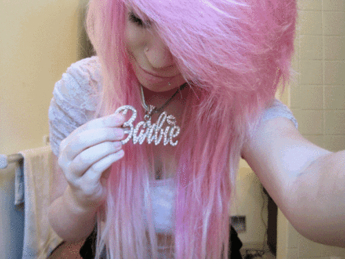 barbie girl pretty pink hair