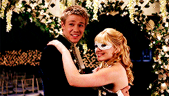 Chad Michael Murray, a man and a woman dressed in formal attire at a Quinceanera