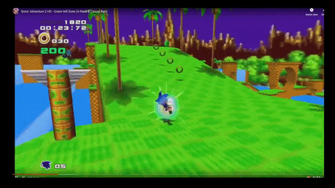 Example of sonic gameplay