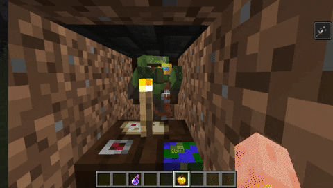 feed each of them a golden apple - How to Make a Minecraft Villager Trading Hall