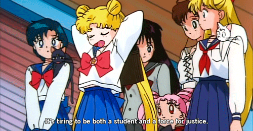 sailor moon justice student its tiring to be both a student and a force for justice