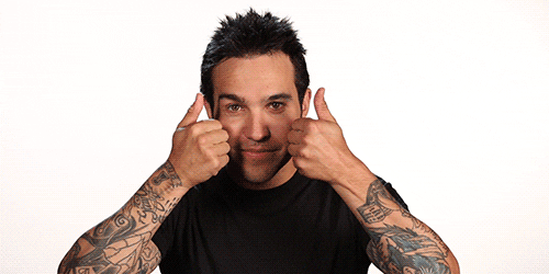 Oxygen television thumbs up fall out boy pete wentz