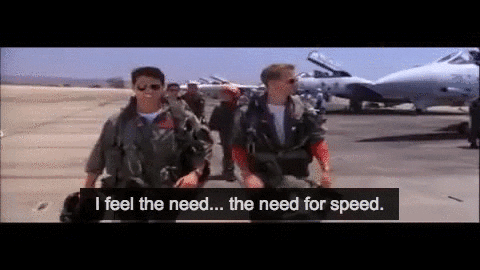 Image result for i feel the need the need for speed gif
