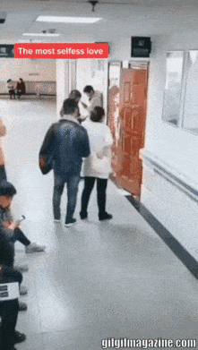 Husband offer his back to sit for his pregnant wife in wow gifs