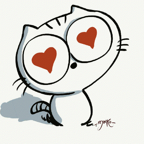 Cat Love GIF by marko - Find & Share on GIPHY
