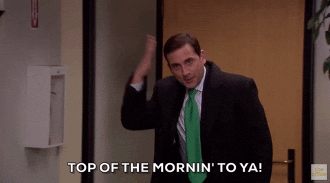 Michael Scott from the Office saying Top Of The Morning