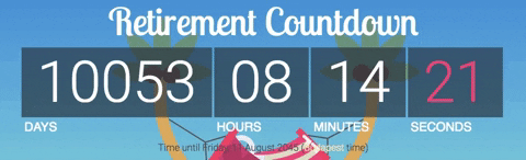 countdown timer clock for retirement