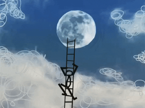 To The Moon GIF by Barbara Pozzi