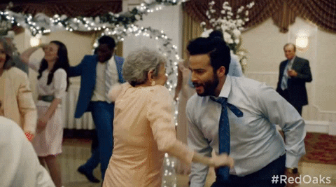 Ennis Esmer Dancing GIF by Red Oaks - Find & Share on GIPHY