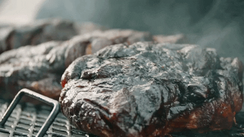 Gif of meats cooking on the grill -- build staff culture