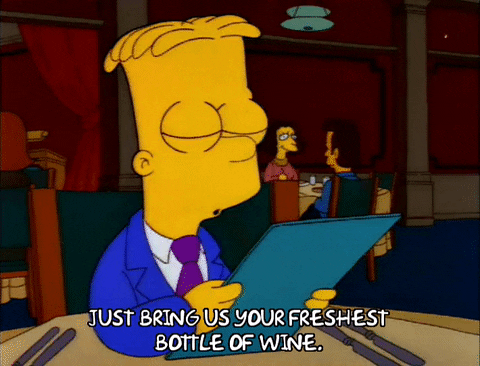 Simpsons freshest bottle of wine