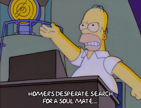 Homero desesperado buscando un alma gemela