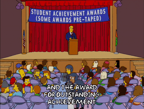 Simpsons award for outstanding achievement -- best parts of the end of the school year