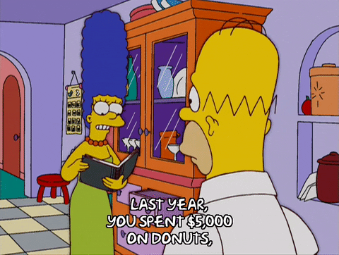  Homer Simpson Marge Simpson Episode 13 Season 16 Taxes Gif