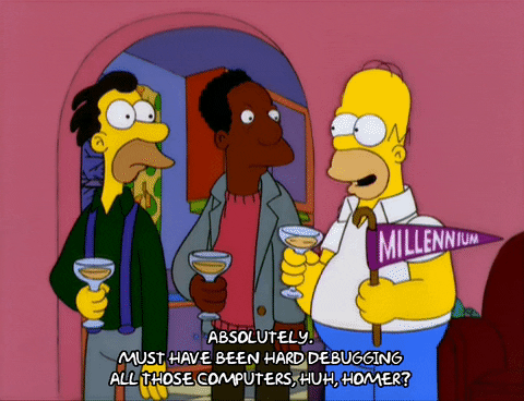 Homer Simpson Y2K joke